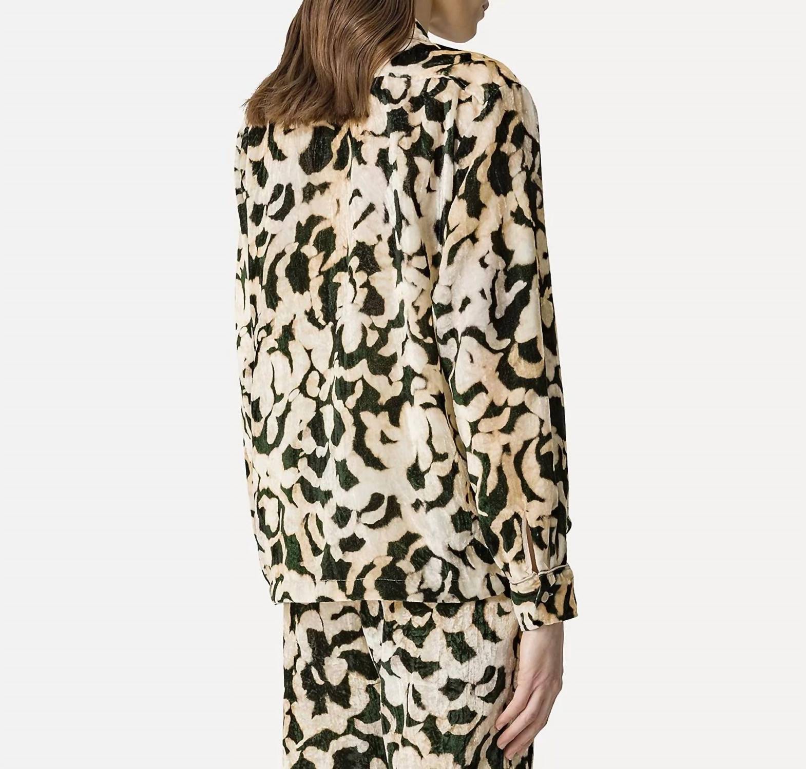 forte forte Velvet Rose Alchemy Shirt in ink - women's shirt - detail view