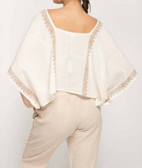 Nikky Apparels - Geometric Trim Cropped Top