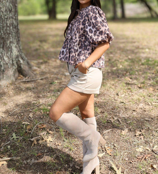 Karlie - Solid Pleather Short