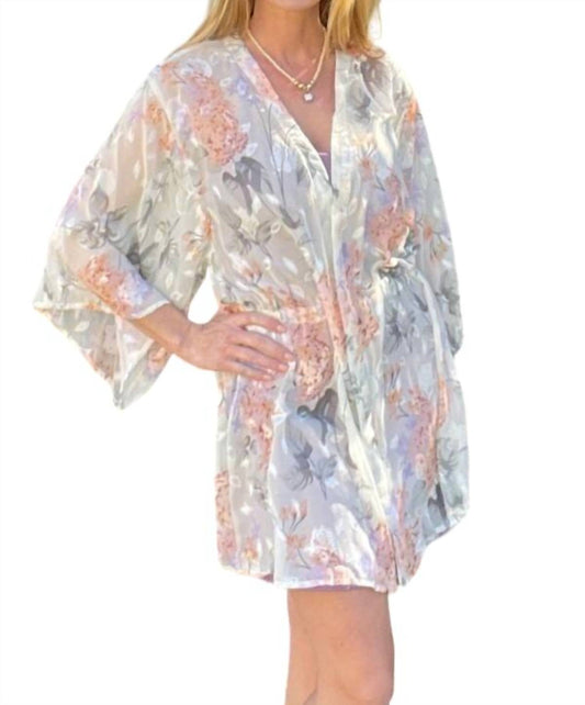 Floral Printed String Waist Kimono