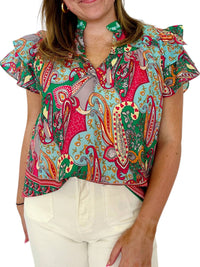 Joy Joy - Aelia Flutter Sleeves Top