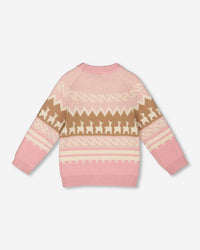 Deux Par Deux - Kid's Llama Jacquard Sweater
