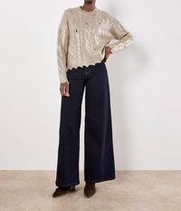 Apricot - Metallic Foil Sweater