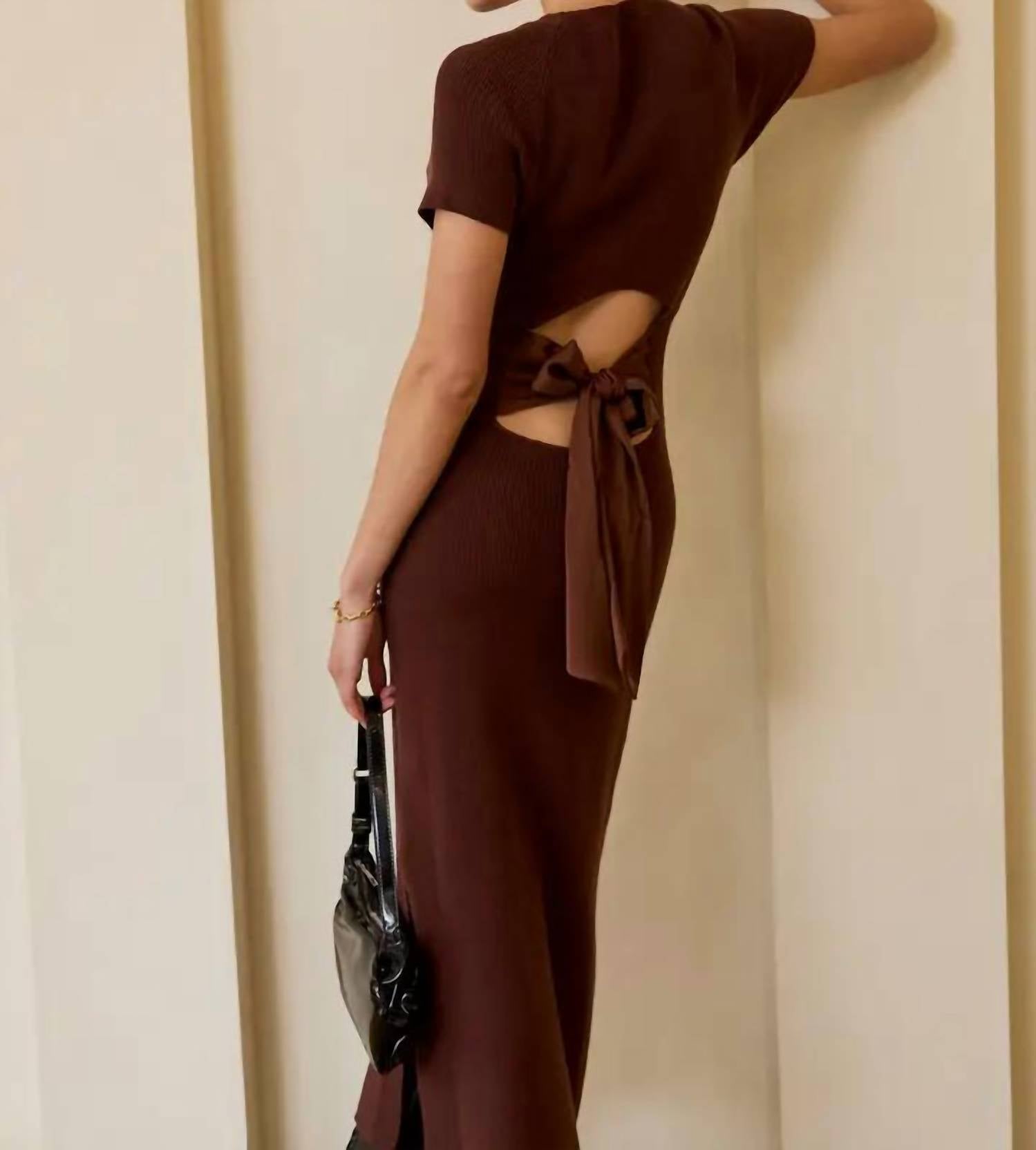 Le Lis - Blakely Back Tie Sweater Midi Dress
