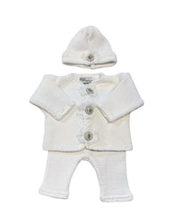 Gita - Girl's 2pc Cardigan With Light Crystal/rhinestone With Hat