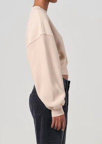AGOLDE Kit Sweatshirt in wafer - women's sweater - view 4