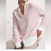 Brochu Walker - V-NECK LAYERED PULLOVER
