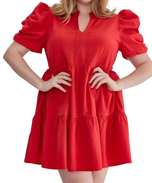 Entro - Puff Sleeve Mini Dress