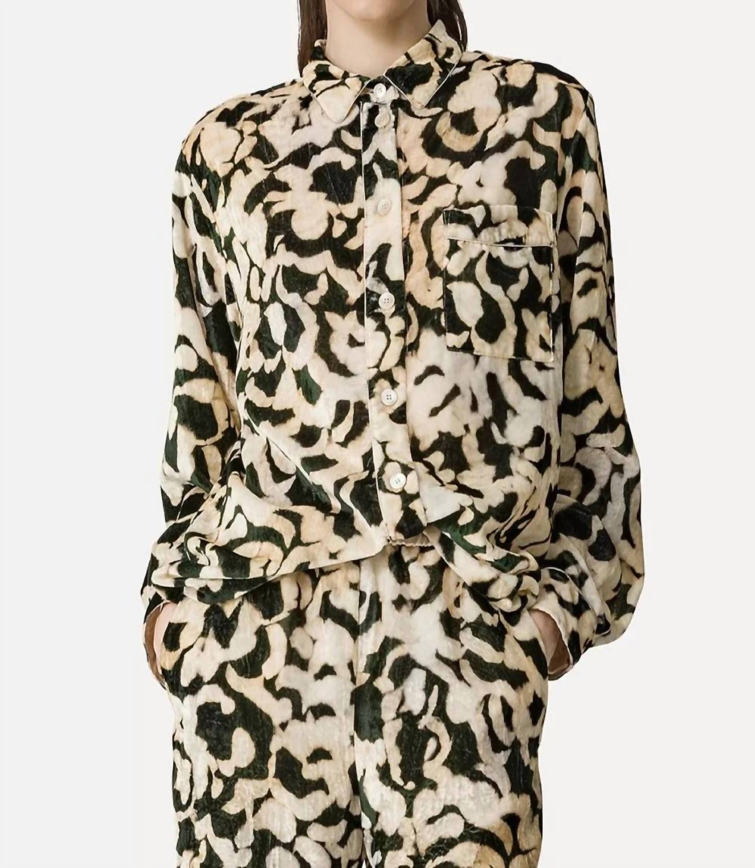 forte forte Velvet Rose Alchemy Shirt in ink - women's shirt