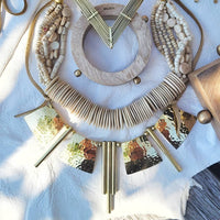 Bisjoux - Women's Handmade Bold Beaded Bone Necklace