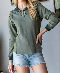 Oli & Hali - Rustic Rib Henley Top