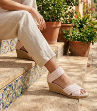 Charleston Shoe Co. - Women's Cannon Stripe Wedge Sandals