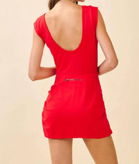 Tcec - Athleisure Mini Dress With Zipper