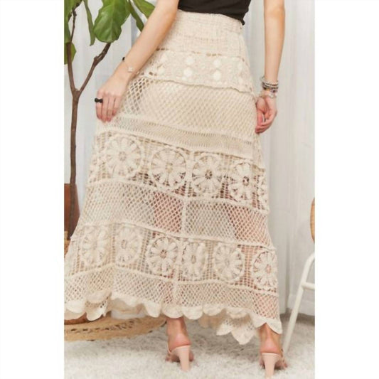 Adora - Crochet Lace Maxi Skirt
