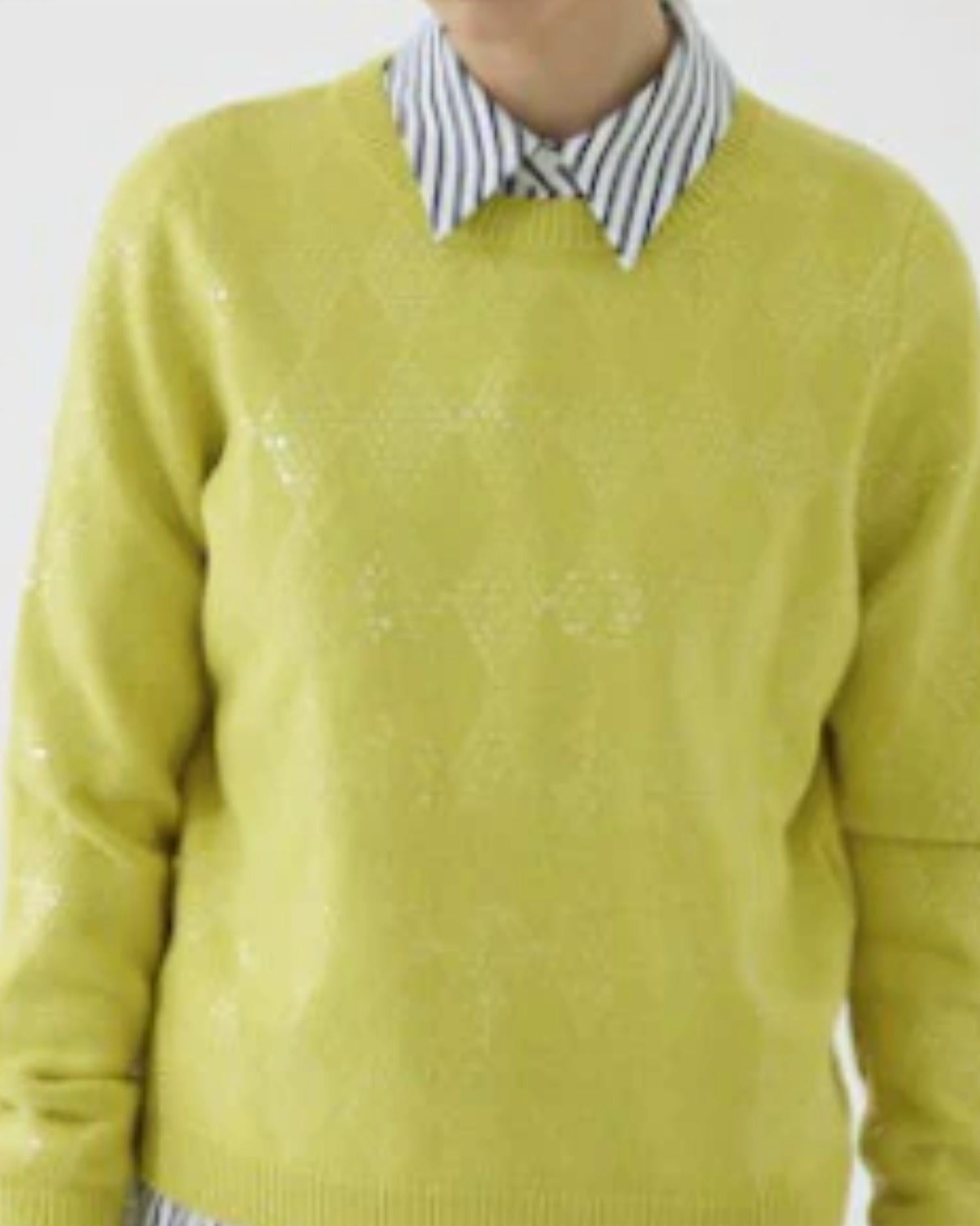 EXQUISE Arcadia Sequin Sweater in neon - women's sweater - detail view