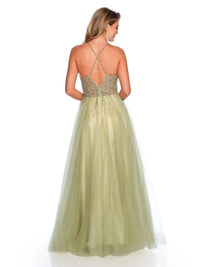 Dave & Johnny - Dazzling Sequined Top Prom Dress