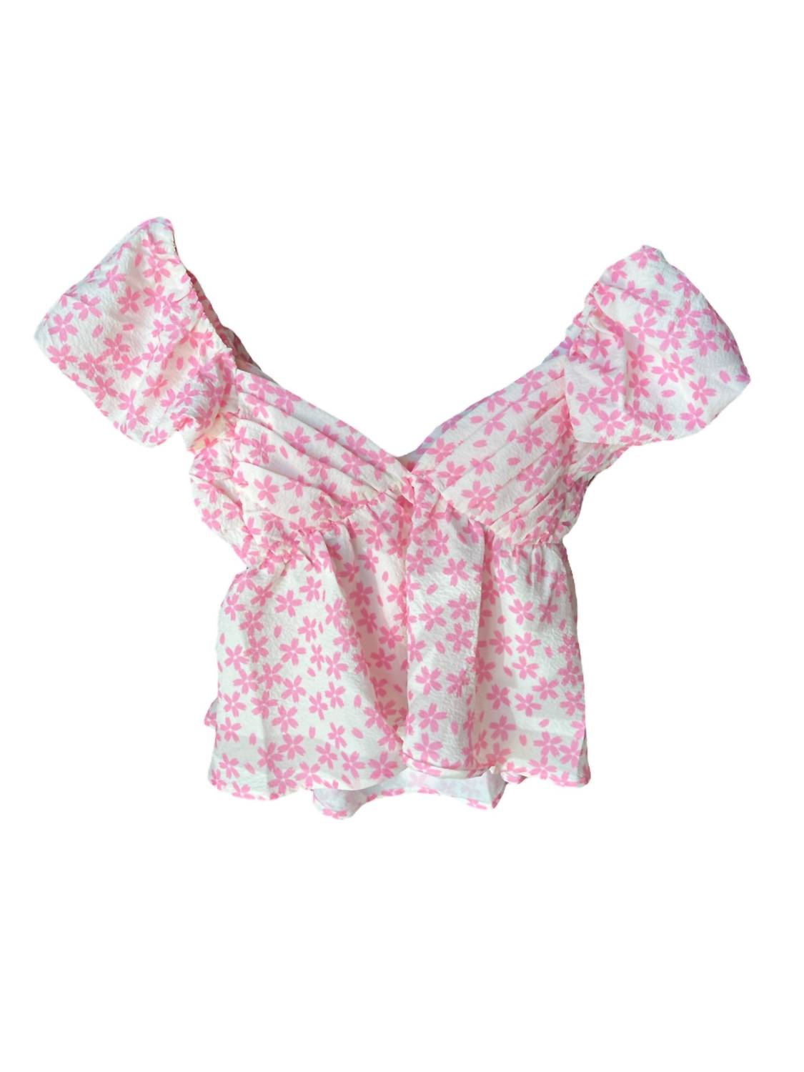 Meet Me In Santorini - Petal Splash Top