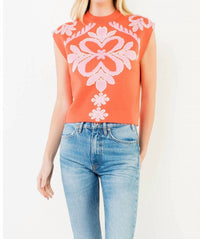 Thml - Jacey Sleeveless Patterned Knit Top
