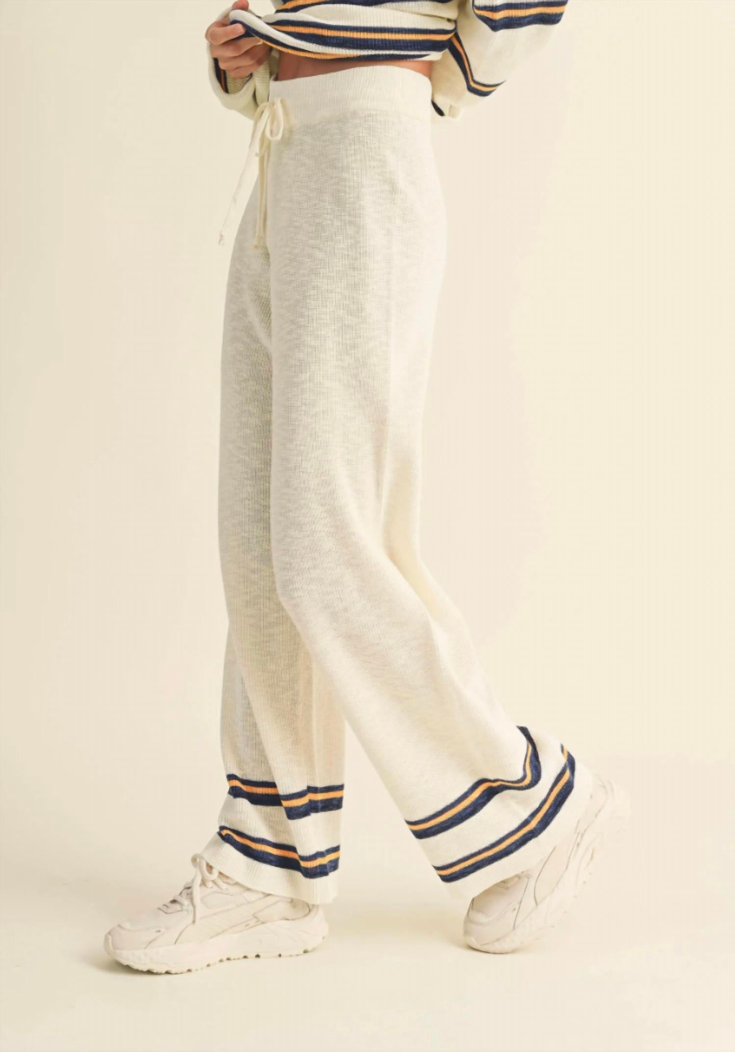 Miou Muse - Striped Knit Pants