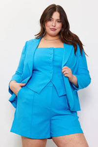 Skies Are Blue - Take Me Away Curvy Blazer