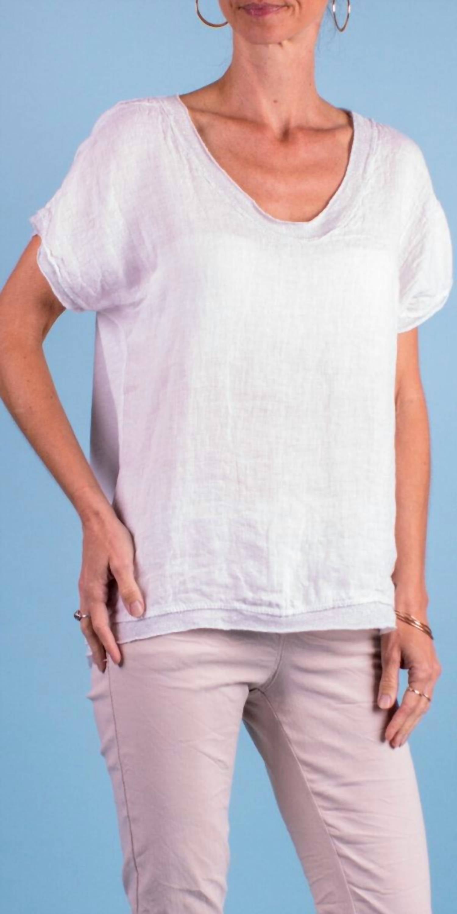 Gigi Moda - Nico Linen Top
