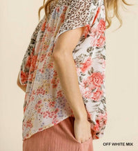 Umgee - Mixed Print Crossbody Top