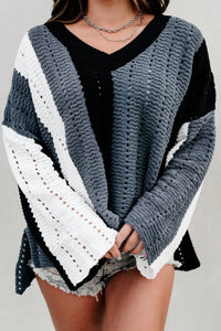 Pol - Soft Striped V-neck