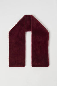 Joseph Ribkoff Faux Fur Pull Through Scarf in merlot - women's scarf - alternate view