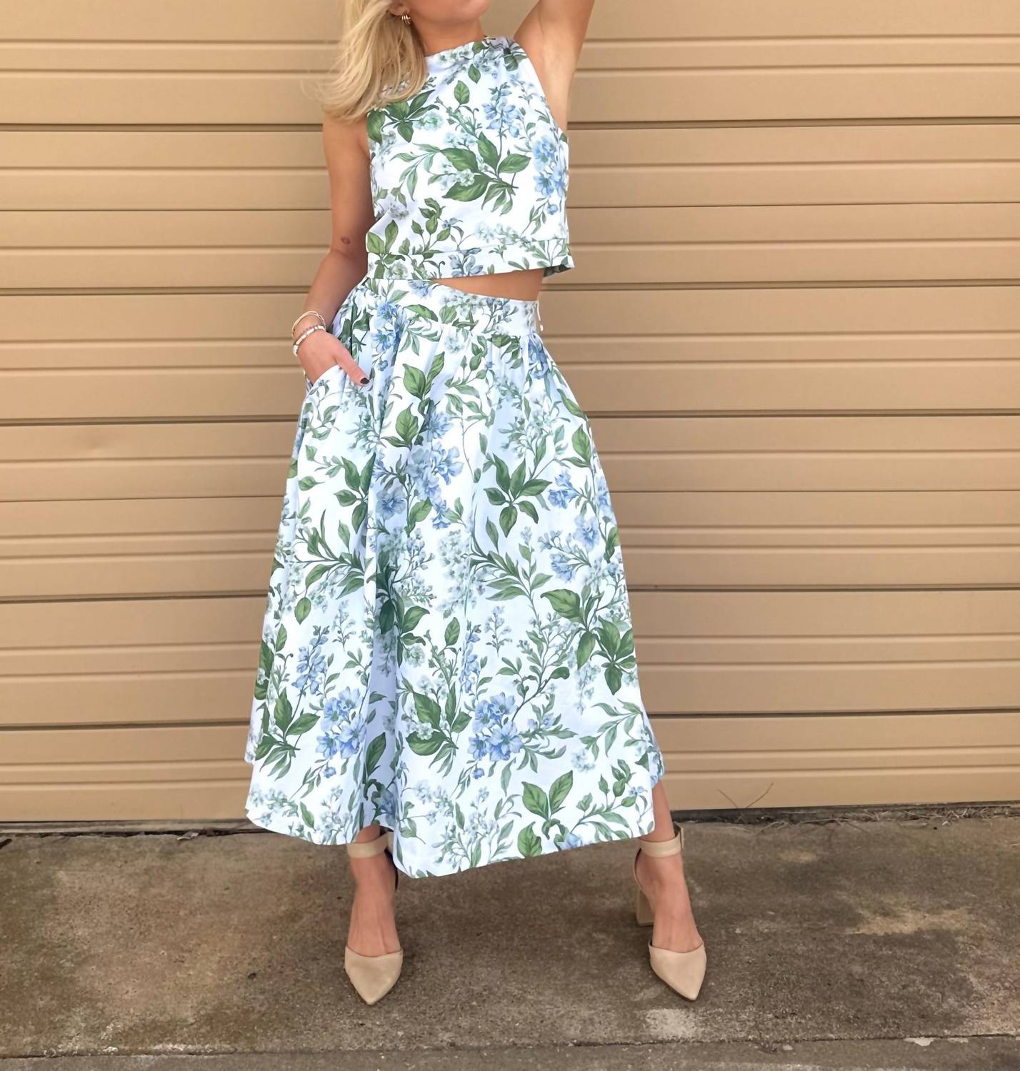 Prosperina - Thena Belted Midi Skirt