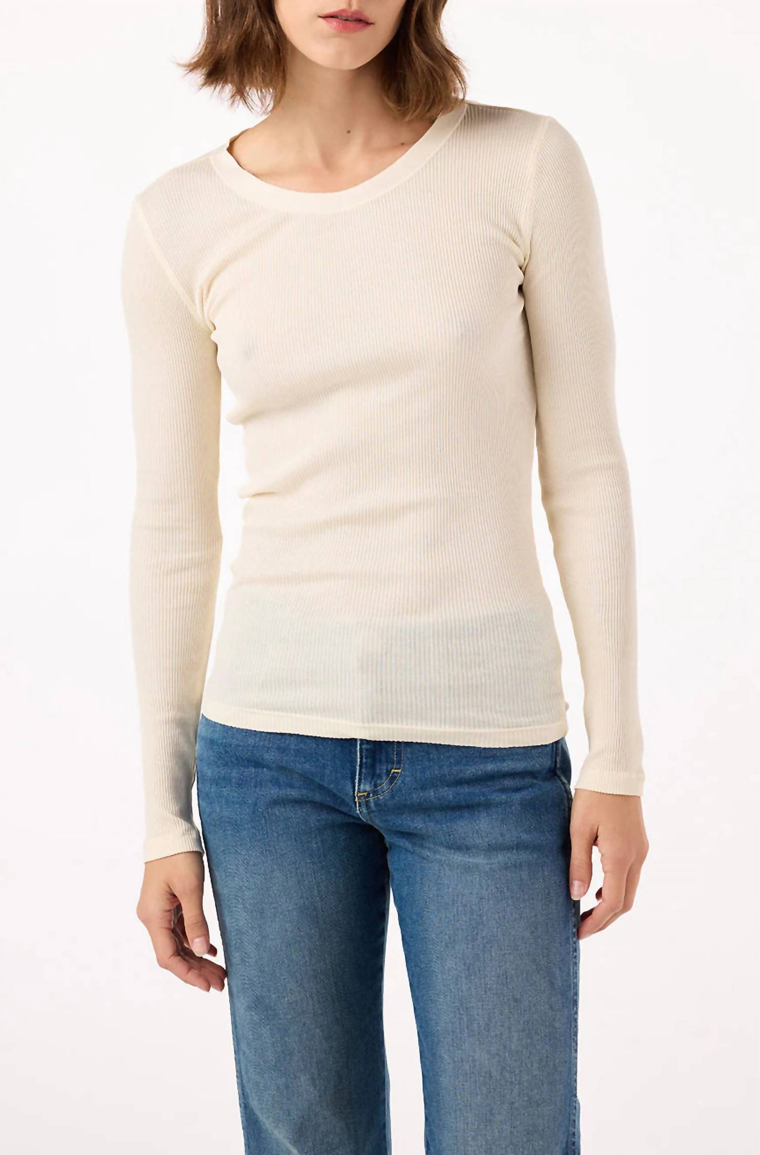 Amo - Swoon Long Sleeve Ribbed Top