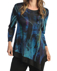 Jess & Jane - Eclipse Asymmetrical Slinky Top - Plus