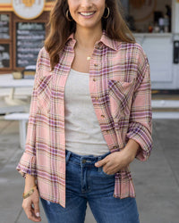 Grace And Lace - Spring Dune Plaid Button Up