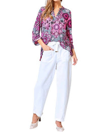 Dear Scarlett - Lizzy 3/4 Sleeve Wrinkle Free Tunic Top