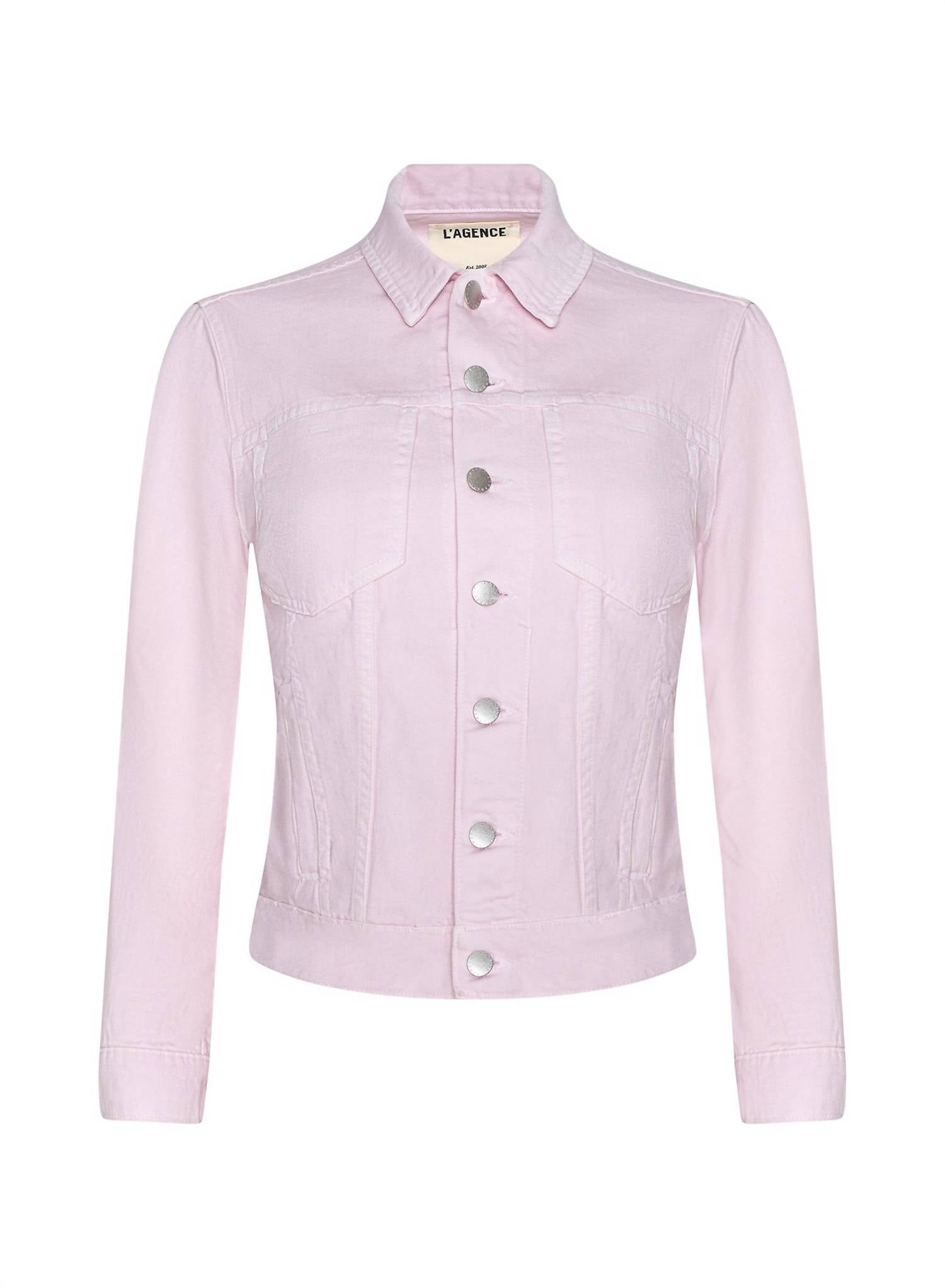 L'Agence Celine Slim Femme Jacket in pink - women's jacket - view 5