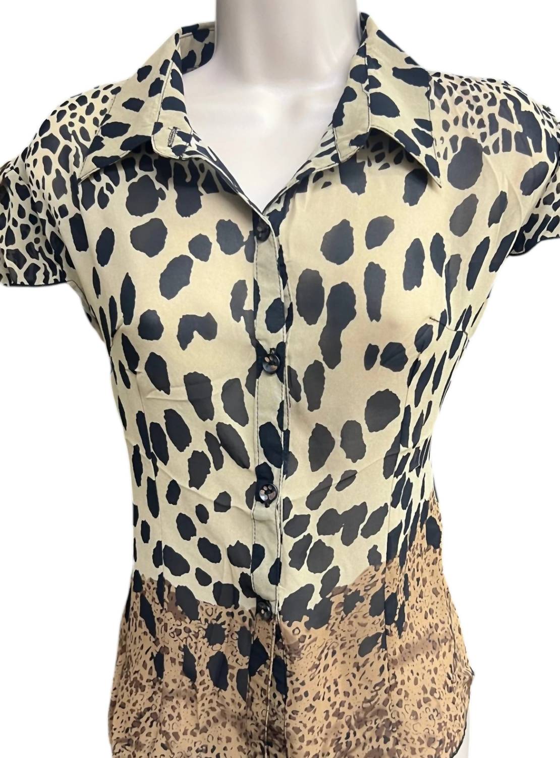Michael K Women's Aurelia Sheer Top in multi - women's t-shirt - detail view