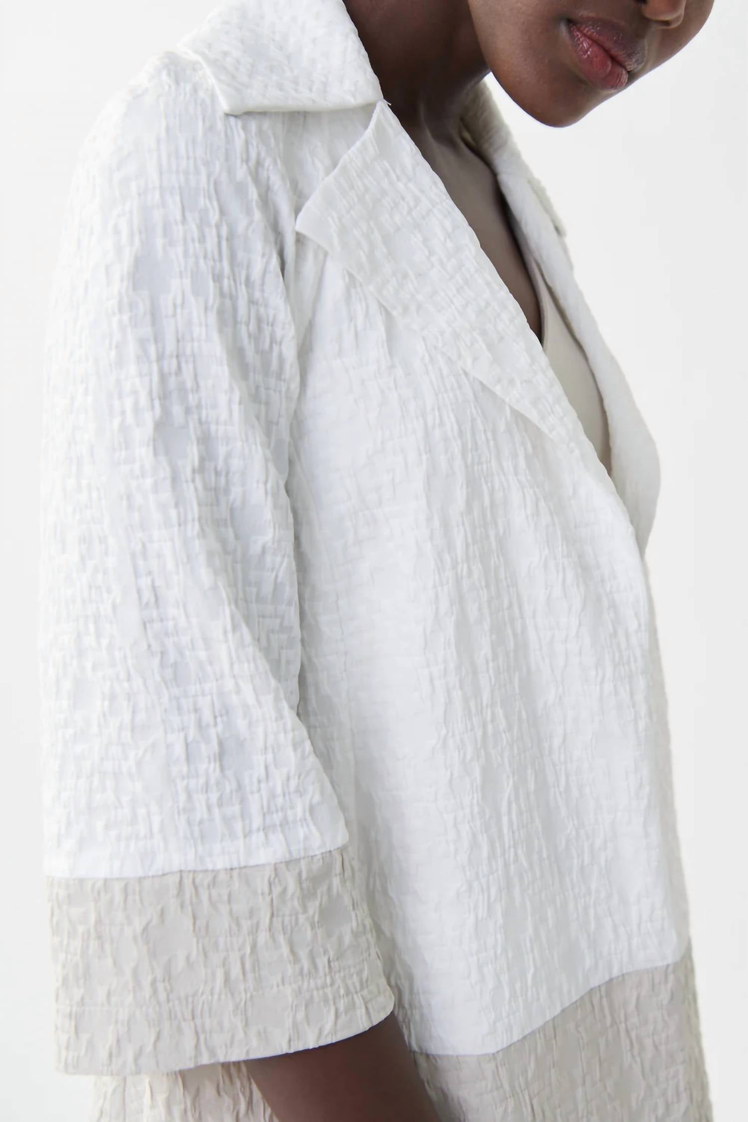 Joseph Ribkoff - Notched Collar Color-block Jacket