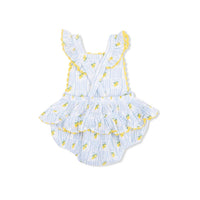 Angel Dear - Kids Lovely Lemons Muslin Ric Rac Sunsuit