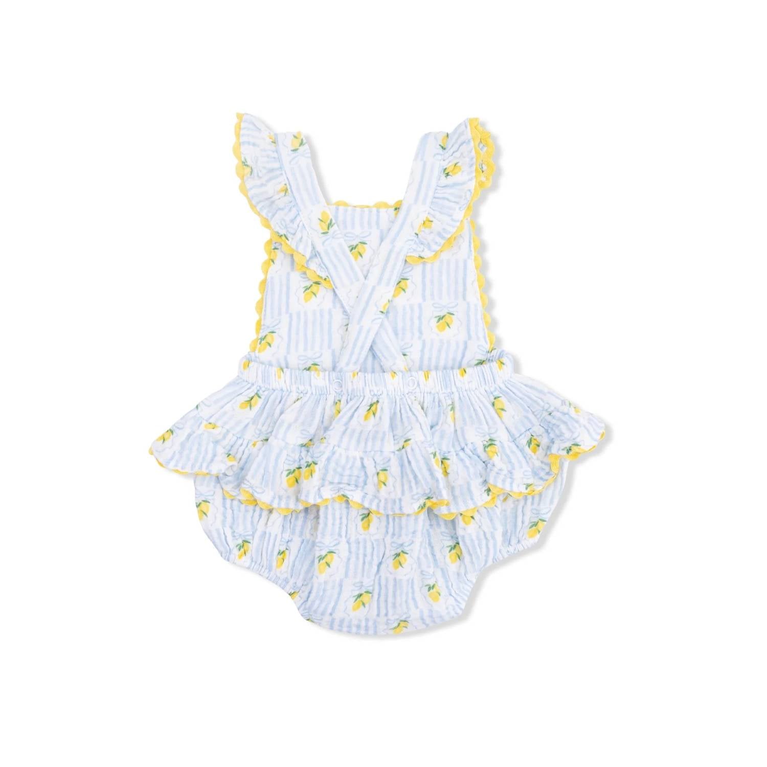 Angel Dear - Kids Lovely Lemons Muslin Ric Rac Sunsuit
