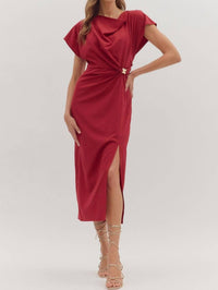 entro Scarlett Nights Midi Dress in red - women's dress