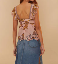 Farm Rio - Tropical Landing Sleeveless Blouse