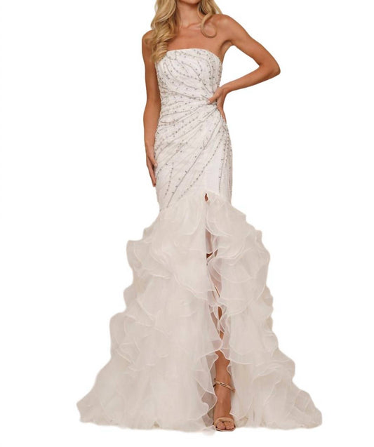 Colors Dress - Strapless Beaded Mermaid Gown