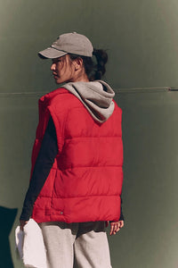 Free People In A Bubble Puffer Vest in a bubble puffer vest in winterberry - women's jacket - alternate view