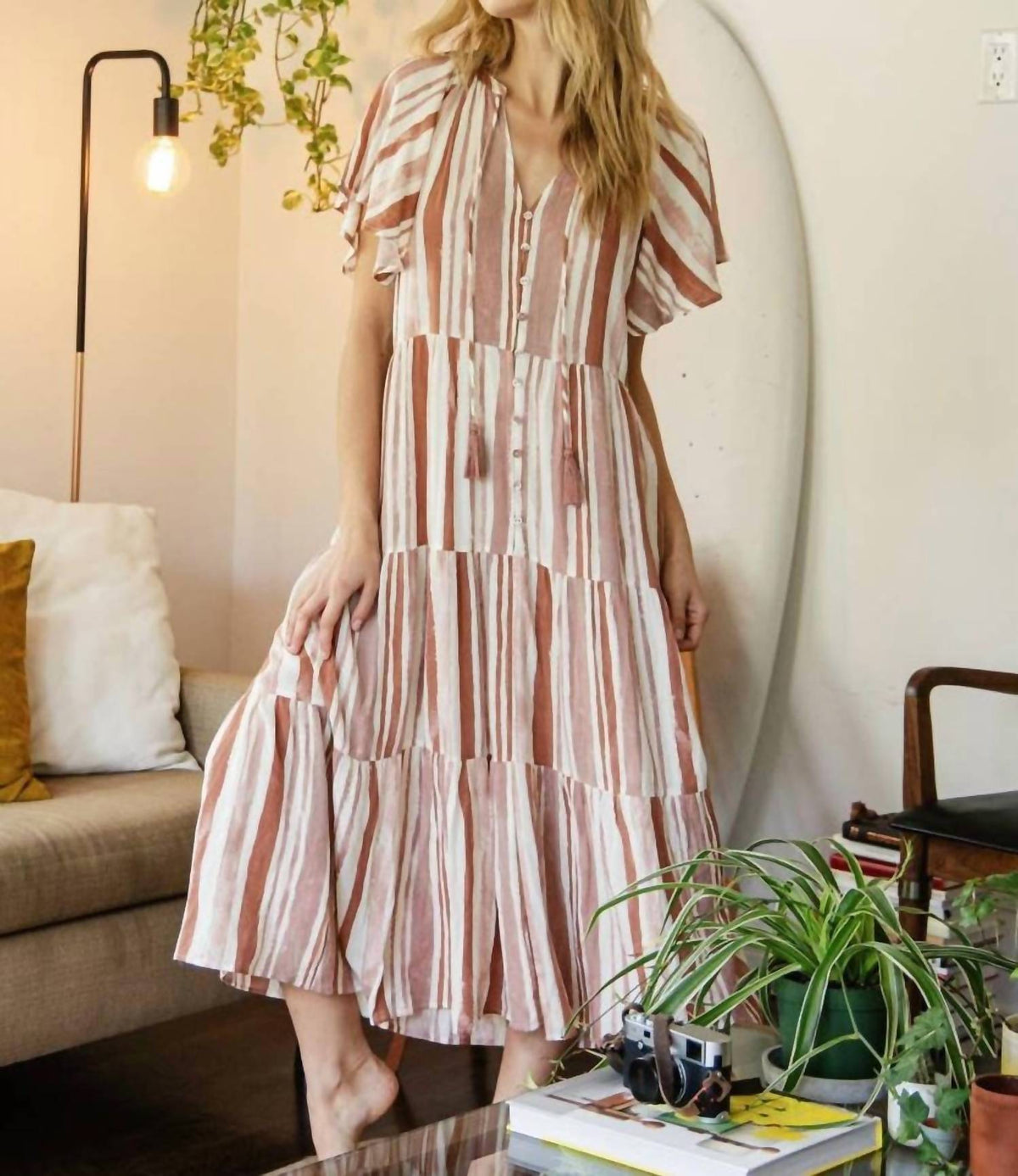 Blue B - Striped Maxi Dress