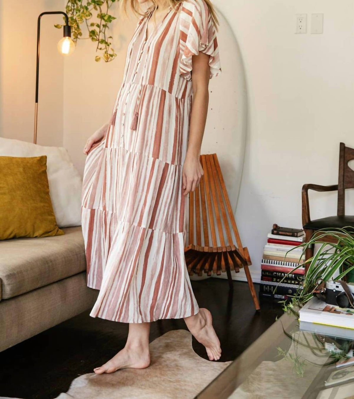 Blue B - Striped Maxi Dress