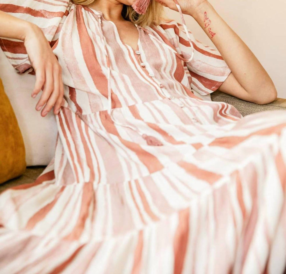 Blue B - Striped Maxi Dress