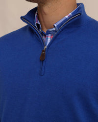 Southern Tide - Whitehaven Heather Quarter Zip Sweater