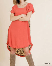 Umgee - Andrea Hi Low Leopard Back Dress