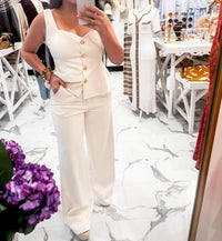 Able - Pretty Little Buttons Flare Trousers