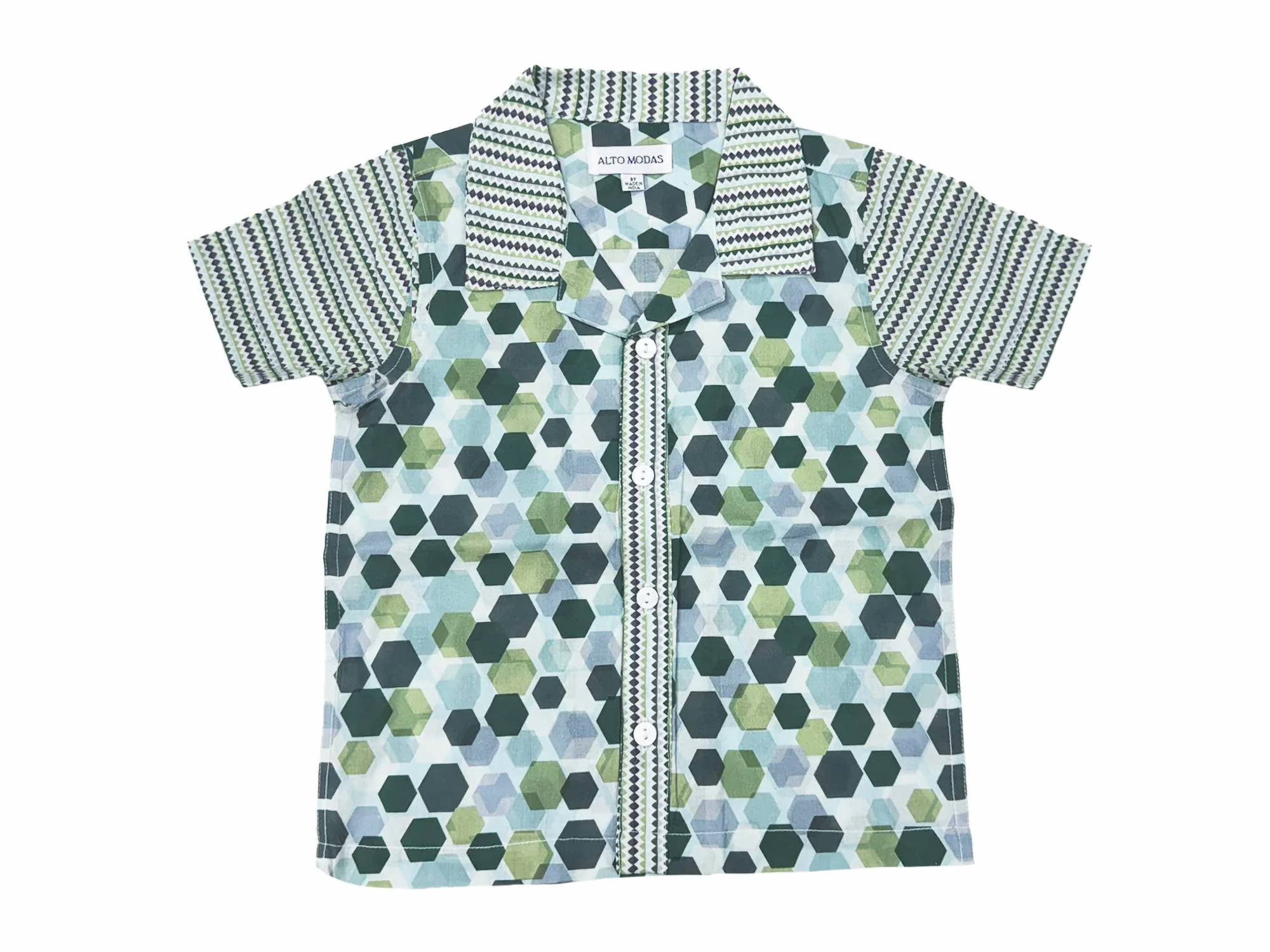 Alto Modas - Kid's Shapes Camp Shirt