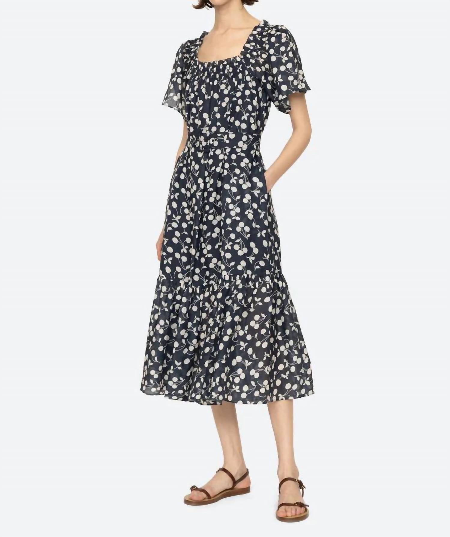 Sea - Short Sleeve Midi Dress
